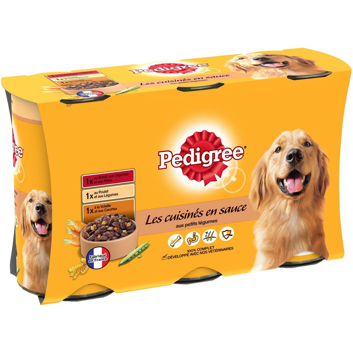 PEDIGREE Tins of local simmers in sauce 3 varieties for dogs 3x1.2kg